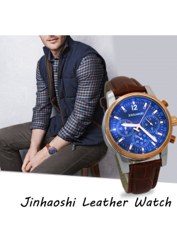 Jinhaoshi Genuine Leather Band Watch For Men, K1001
